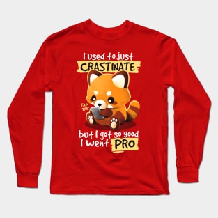 Red panda procrastinator Long Sleeve T-Shirt